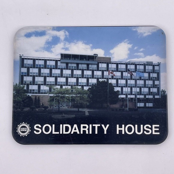 UAW Ford Coaster Set Collectible Gift Solidarity House Programs Center Desk Case - Picture 6 of 9